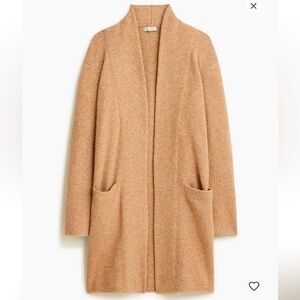 J. Crew Open-Front Camel/Tan Cozy Cardigan Sweater